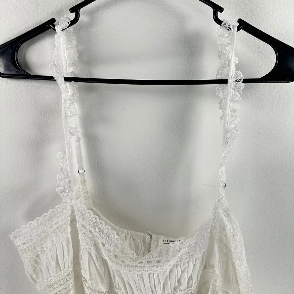 NWT Free People Intimately Women's L Darling Dreams Cami Top Lace Ivory Coquette